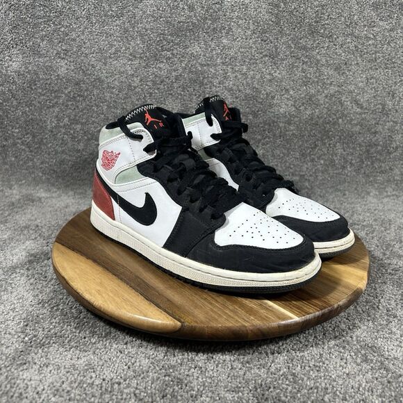 Nike Air Jordan 1 Mid SE 852542-100 Men\'s Size 8 Red Black White Athletic Shoes main image 11